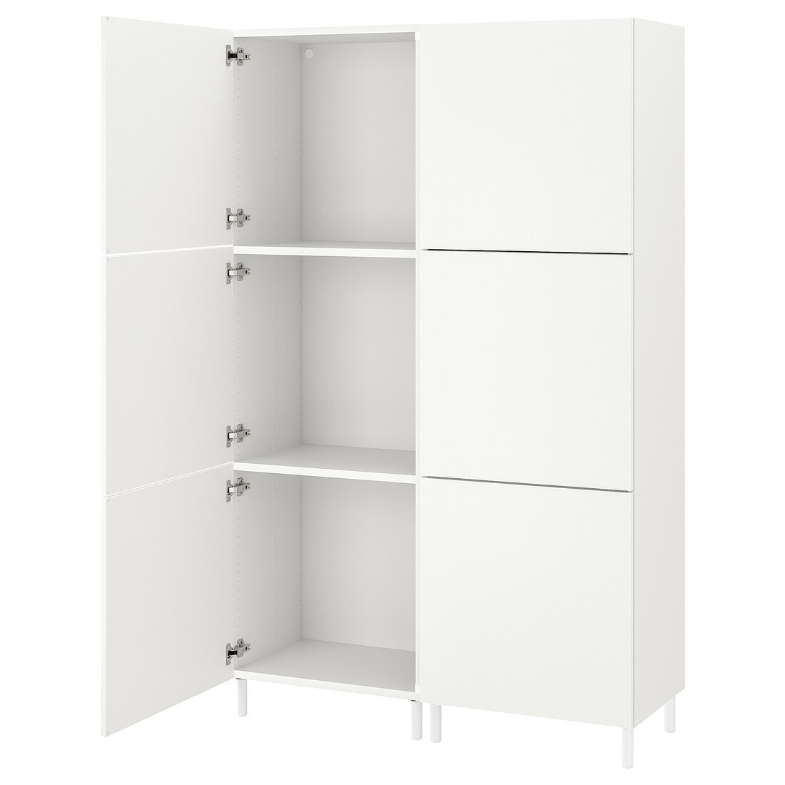 IKEA PLATSA ПЛАТСА Гардероб с 6 дверями, белый / Fonnes белый, 120x42x191 см 49387991 | 493.879.91