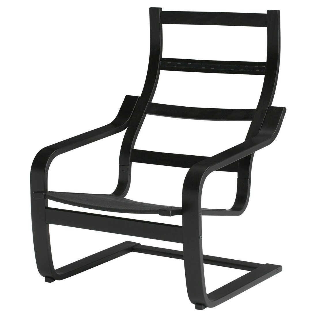 IKEA POÄNG ПОЭНГ Каркас кресла, черно-коричневый 20069852 200.698.52
