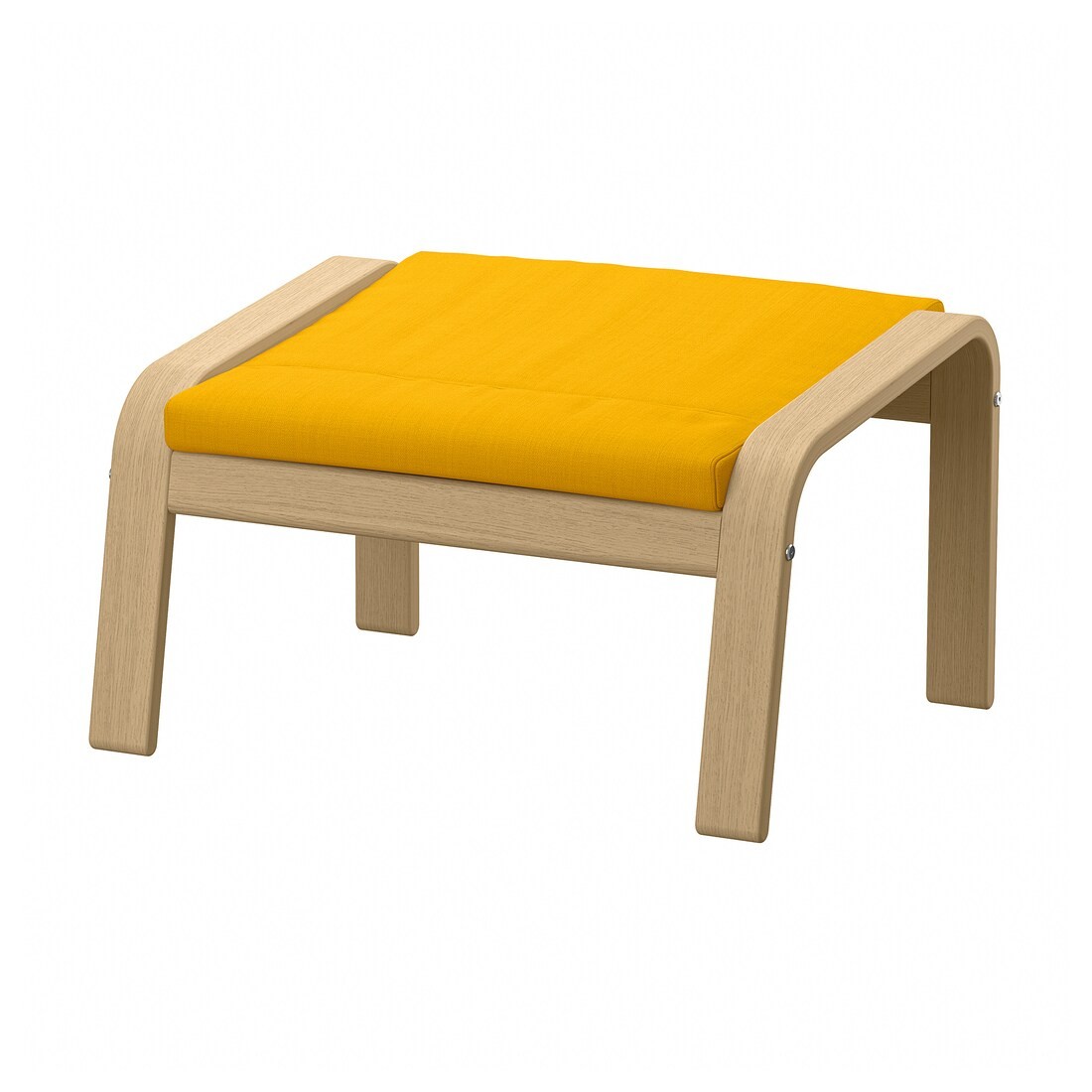 IKEA POÄNG ПОЭНГ Табурет для ног, дубовый шпон беленый / Skiftebo желтый 29388492 | 293.884.92