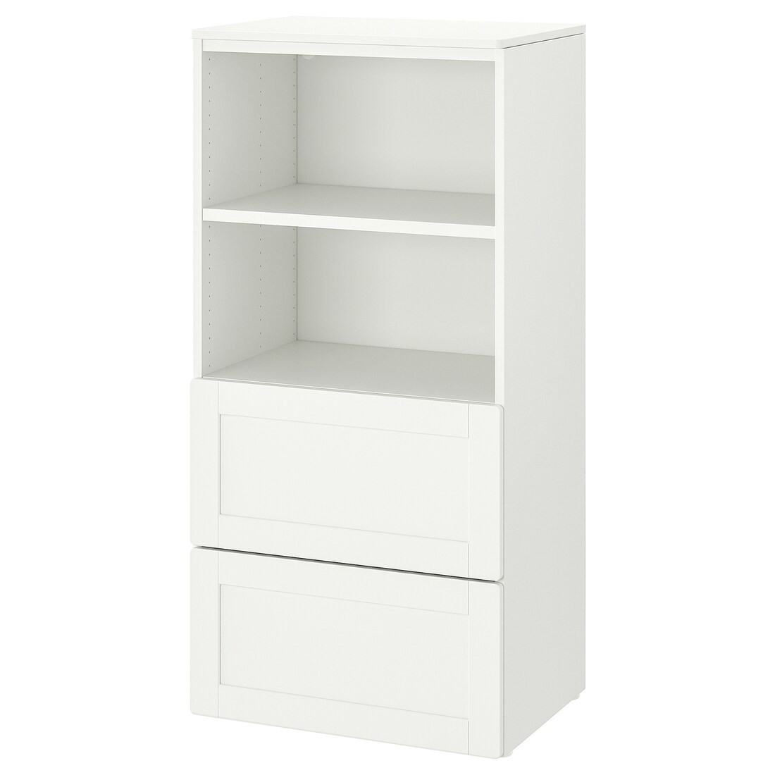 IKEA SMÅSTAD СМОСТАД / PLATSA ПЛАТСА Стеллаж, белый белая рамка / с 2 ящиками, 60x42x123 см 09420884 094.208.84