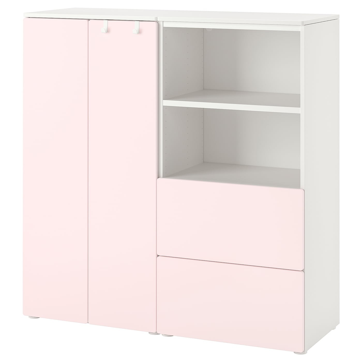 IKEA SMÅSTAD СМОСТАД / PLATSA ПЛАТСА Стеллаж, белый / бледно-розовый, 120x42x123 см 59428887 594.288.87