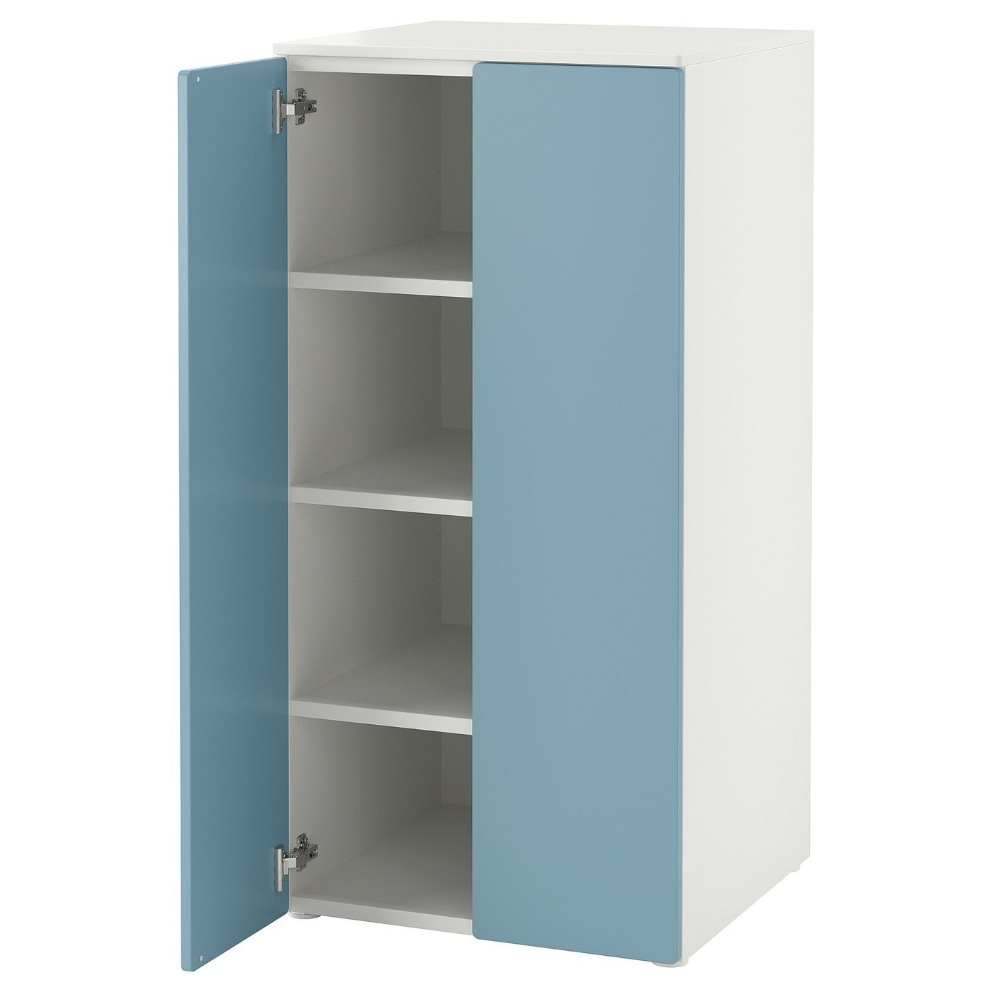 IKEA SMÅSTAD СМОСТАД / PLATSA ПЛАТСА Гардероб, білий синій/з 3 полицями, 60x57x123 см 99546515 | 995.465.15