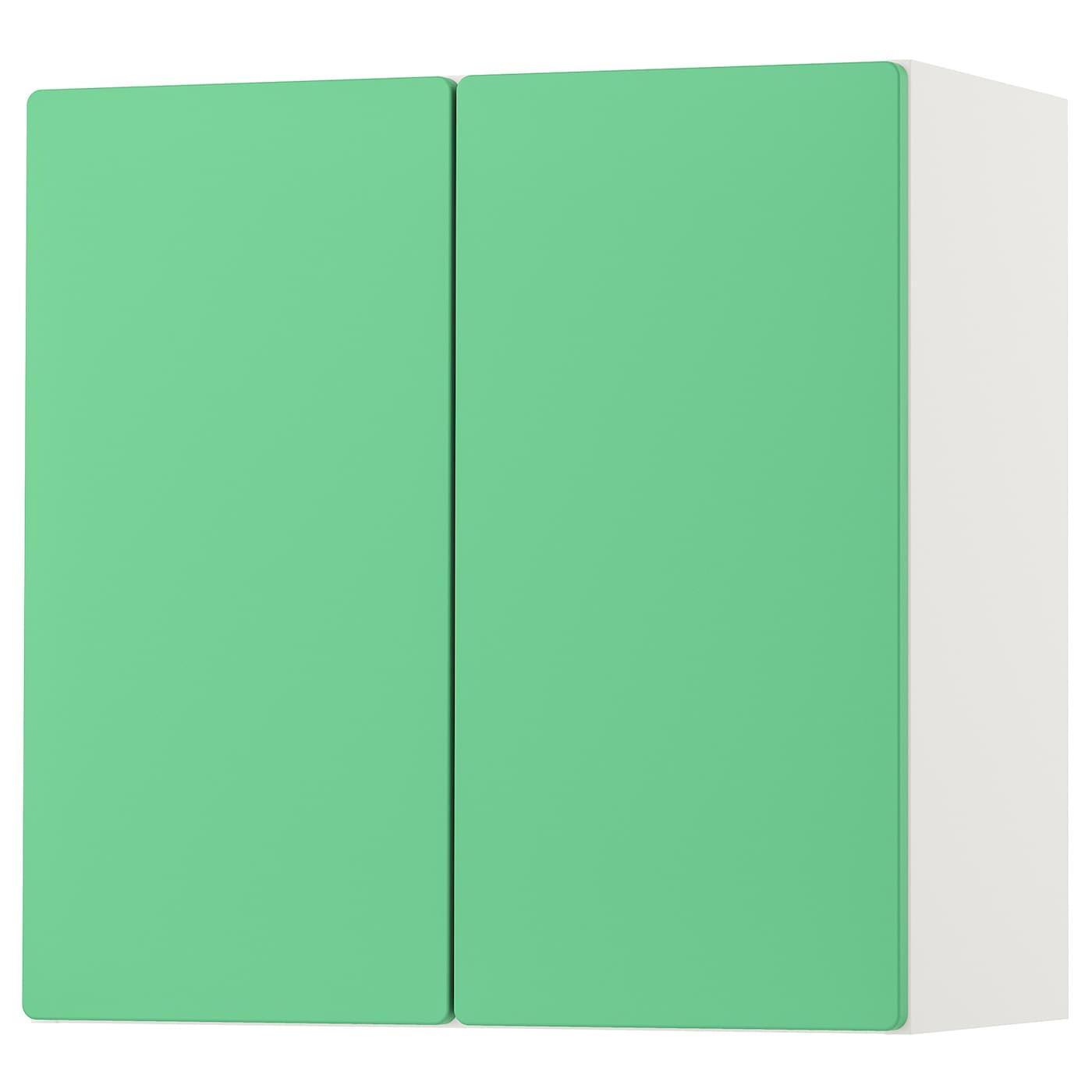 IKEA SMÅSTAD СМОСТАД Настенный шкаф, белый зеленый / с 1 полкой, 60x32x60 см 59389956 | 593.899.56