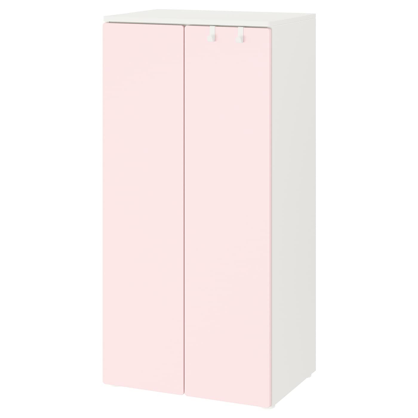 IKEA SMÅSTAD СМОСТАД / PLATSA ПЛАТСА Шкаф, белый / бледно-розовый, 60x42x123 см 39426177 394.261.77