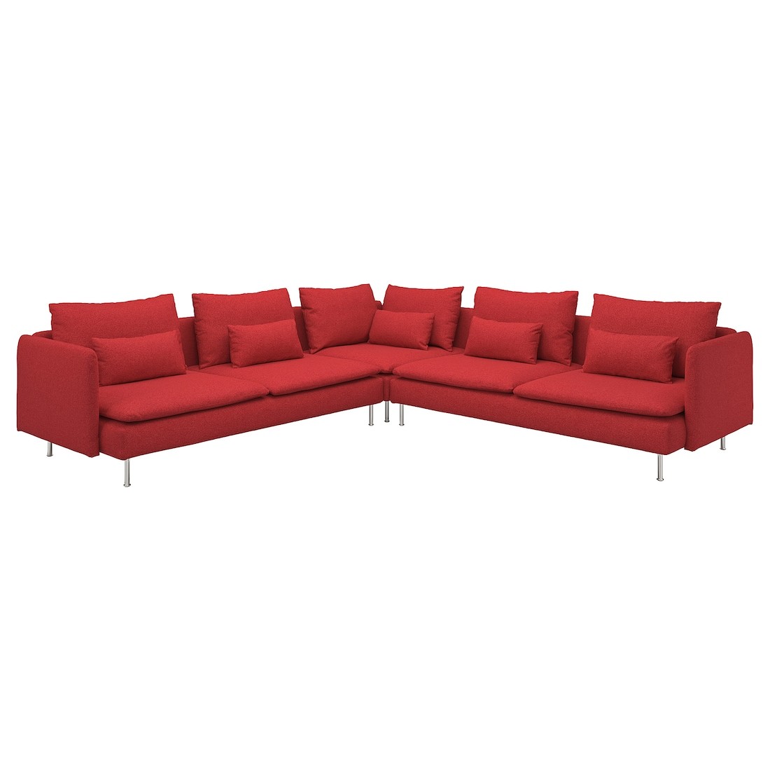 IKEA SÖDERHAMN Угловой диван, 6-местный, Tonerud красный 29514424 295.144.24