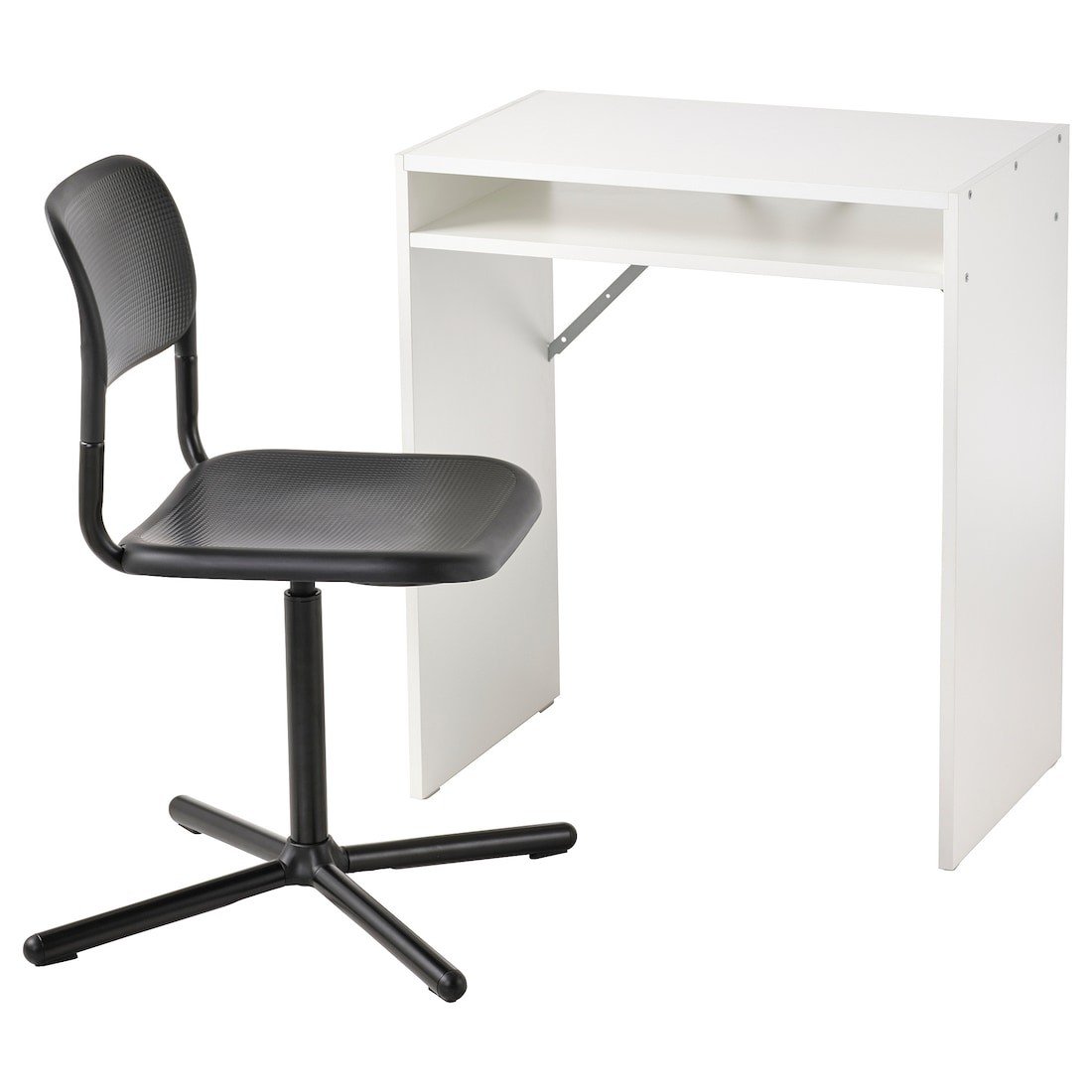 IKEA TORALD ТОРАЛЬД / SMÄLLEN СМОЛЛЕН Письменный стол и стул, белый / черный 69488574 694.885.74