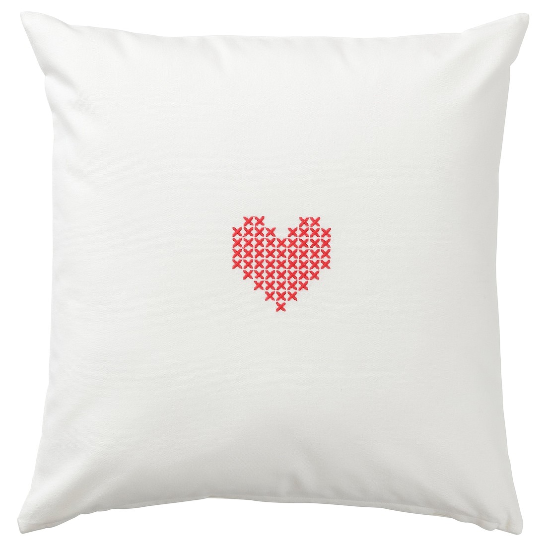 IKEA TOSSDAN Наволочка, белое сердце, 50x50 см 20561844 205.618.44