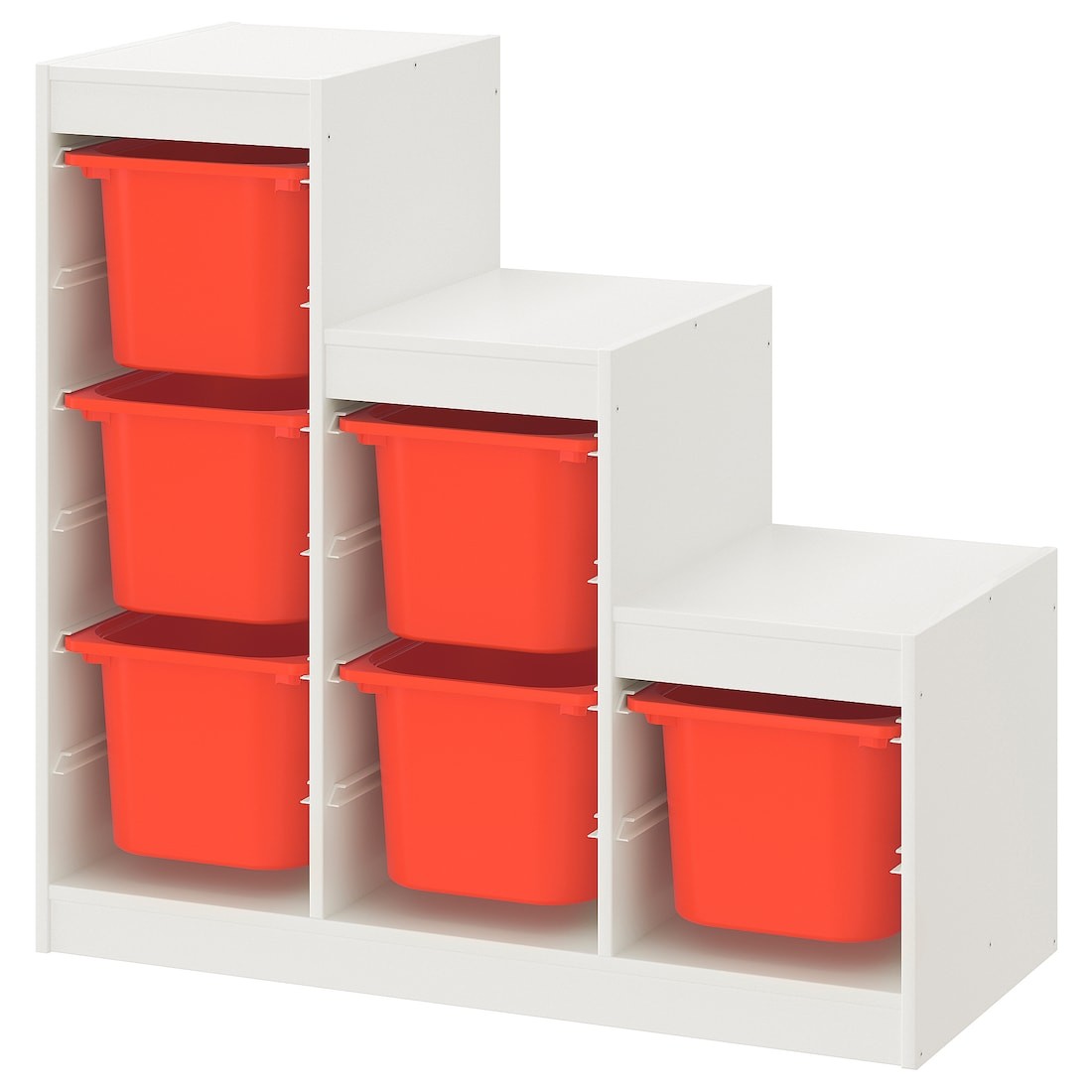 IKEA TROFAST Стеллаж, белый / оранжевый, 99x44x94 см 99533221 995.332.21