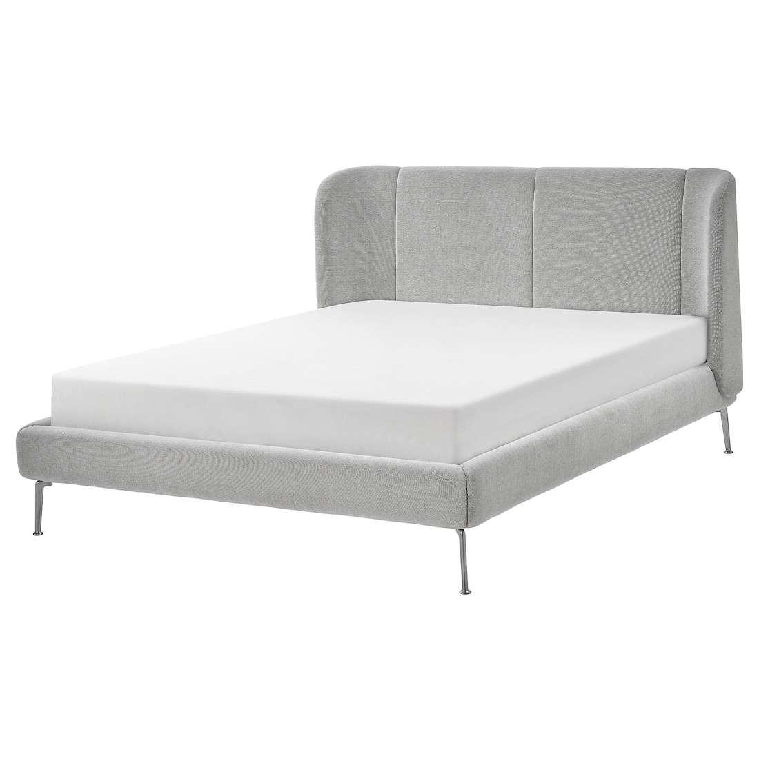 IKEA TUFJORD каркас кровати с обивкой, Таллмира белый / черный / Лурой, 160x200 см 09555321 095.553.21