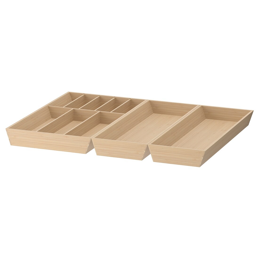 IKEA UPPDATERA УППДАТЕРА Лоток для столовых приборов / 2 лотка для посуды, светлый бамбук, 72x50 см 69500910 | 695.009.10