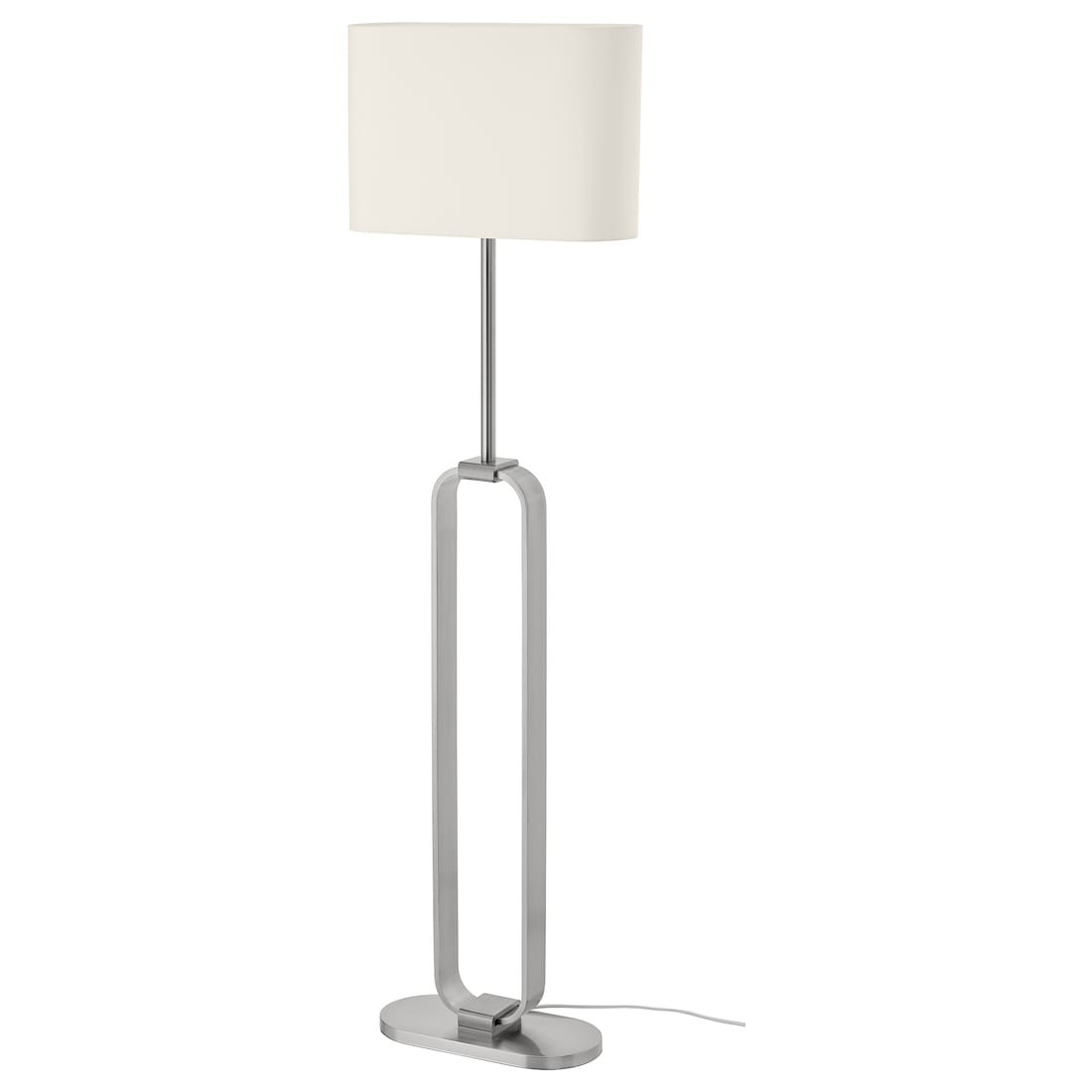 IKEA UPPVIND УППВИНД Светильник напольный, никелированный / белый, 150 см 20437821 | 204.378.21