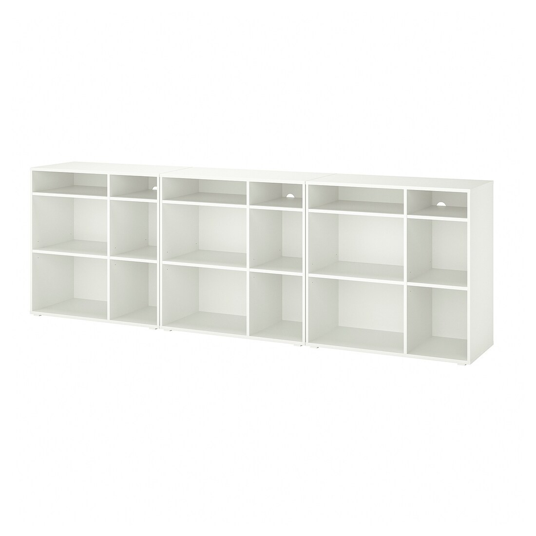 IKEA VIHALS Комбинация стеллажей, белый, 286x37x90 cм 19440565 194.405.65