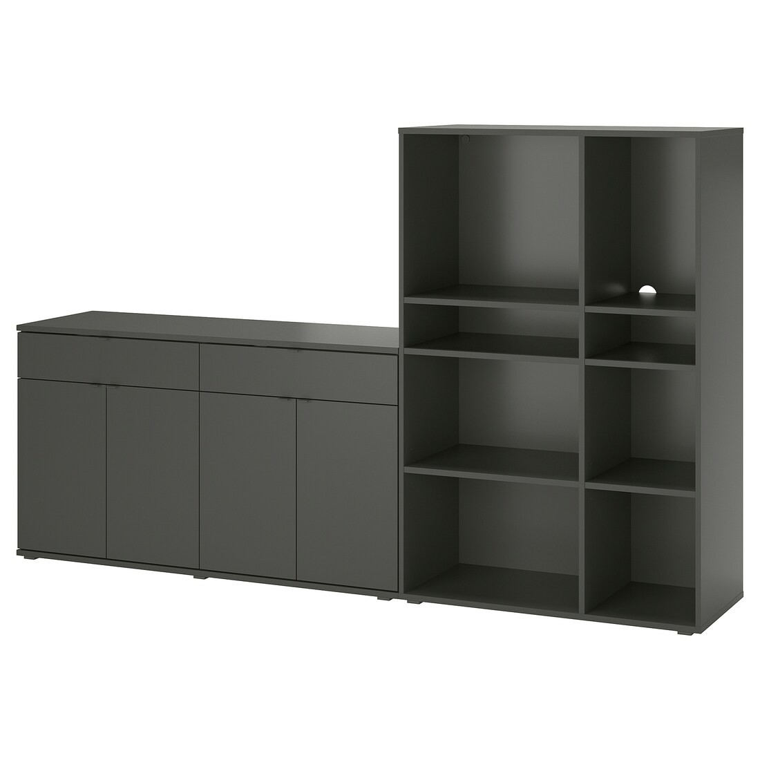 IKEA VIHALS Стеллаж, темно-серый, 235x37x140 см 69521205 695.212.05