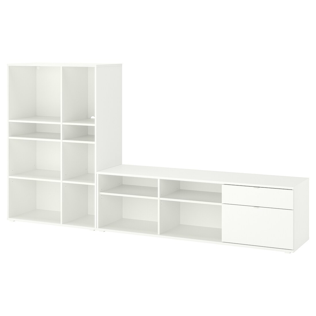 IKEA VIHALS Комбинация для хранения / под ТВ, белый, 275x37x140 см 49521112 495.211.12