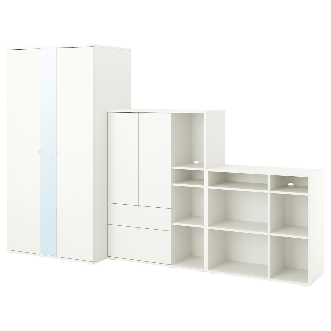 IKEA VIHALS Комбинация шкафов, белый, 305x57x200 cм 49442191 494.421.91