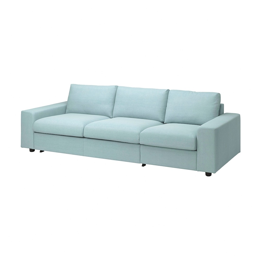 IKEA VIMLE ВИМЛЕ Чехол на 3-местный диван-кровать, с широкими подлокотниками / Saxemara голубой 19401248 | 194.012.48