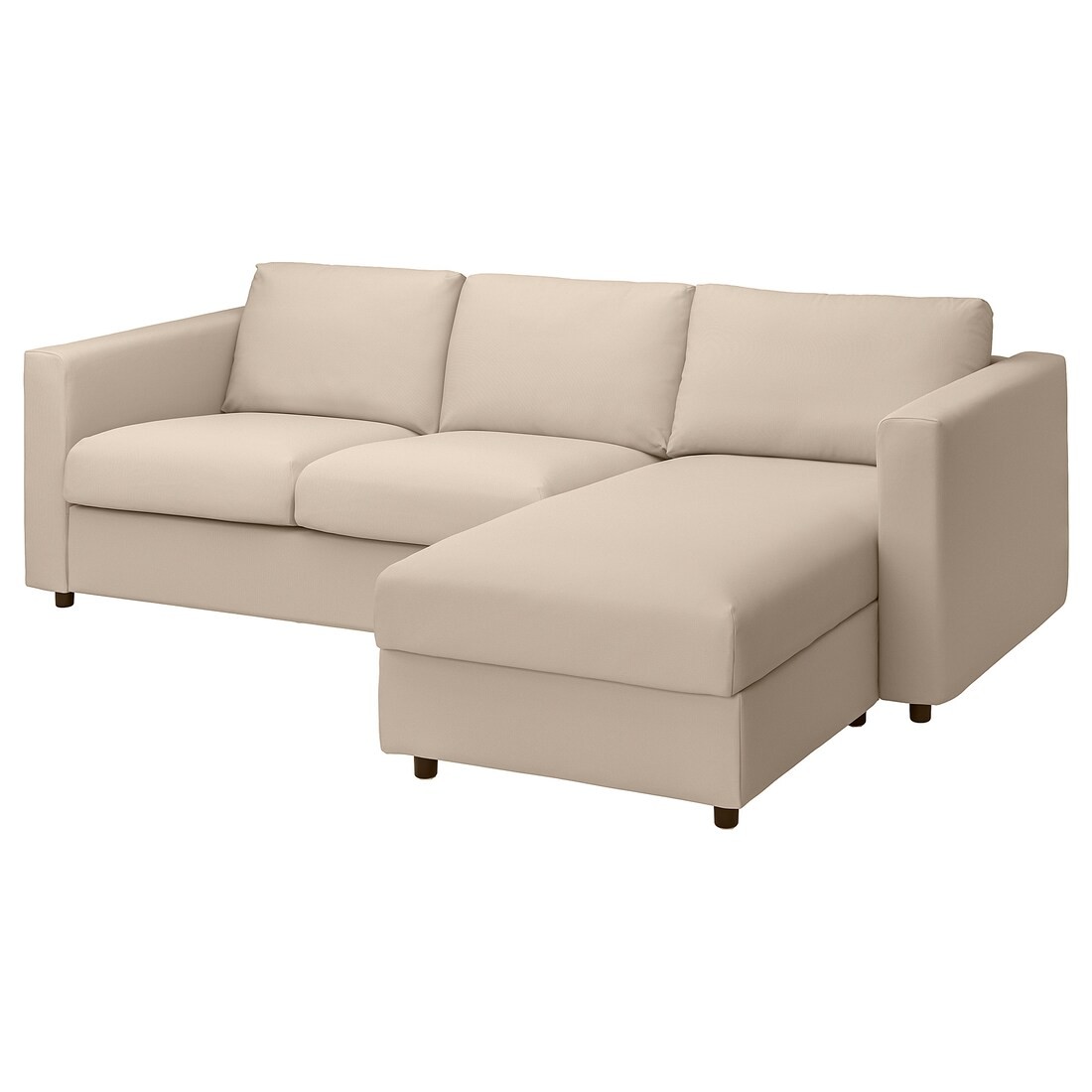 IKEA VIMLE ВИМЛЕ Чехол на 3-местный диван с козеткой, Hallarp бежевый 69399356 | 693.993.56
