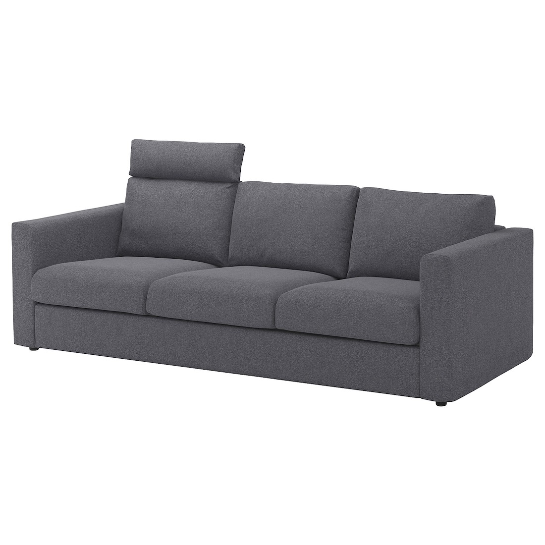 IKEA VIMLE ВИМЛЕ Чехол на 3-местный диван, с подголовником / Gunnared серый 29424145 294.241.45