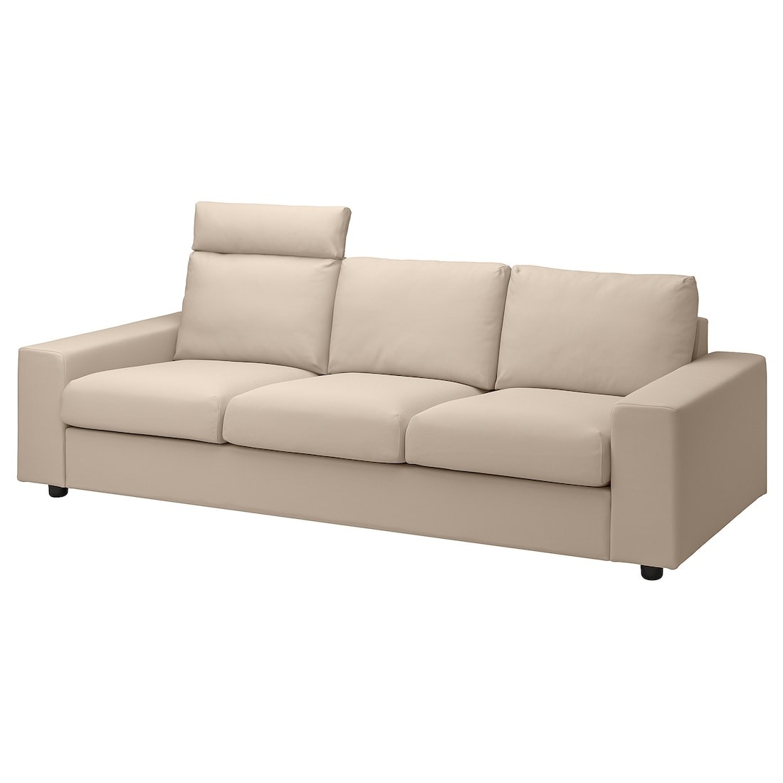 IKEA VIMLE ВИМЛЕ Чехол на 3-местный диван, с подголовником с широкими подлокотниками / Hallarp бежевый 89425024 | 894.250.24