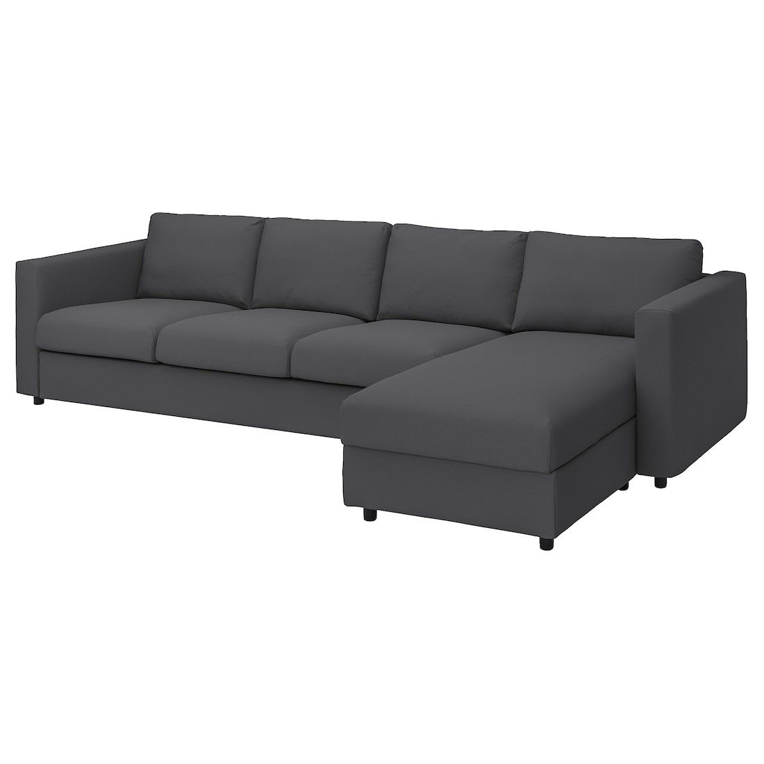 IKEA VIMLE ВИМЛЕ Чехол 4-местного дивана с козеткой, Hallarp серый 89399497 | 893.994.97