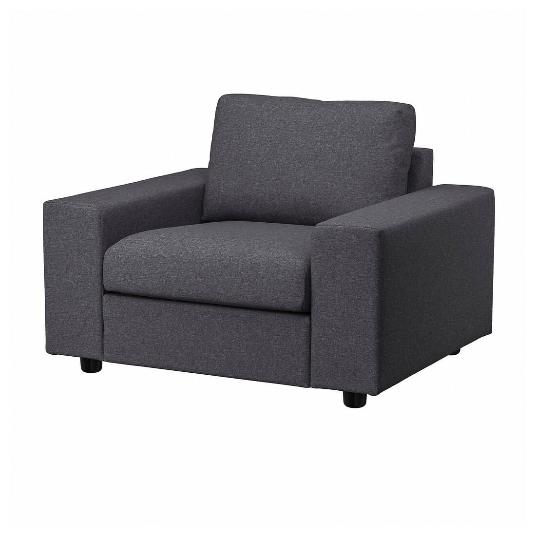 IKEA VIMLE ВИМЛЕ Кресло, с широкими подлокотниками / Gunnared средне-серый 99477183 | 994.771.83