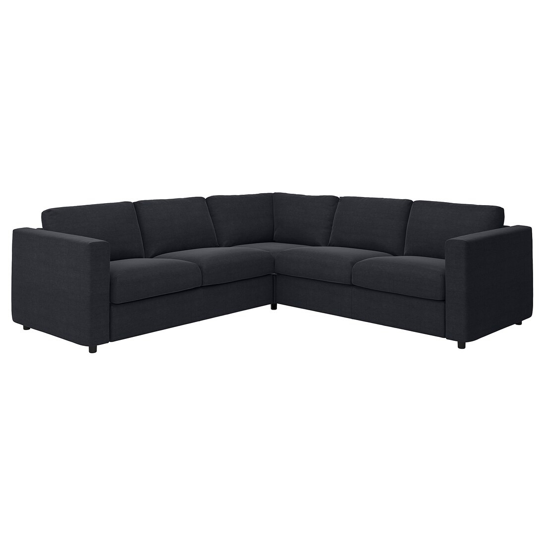 IKEA VIMLE ВИМЛЕ Чехол для 4-местного углового дивана, 4-местный, Saxemara черно-синий 39399522 | 393.995.22