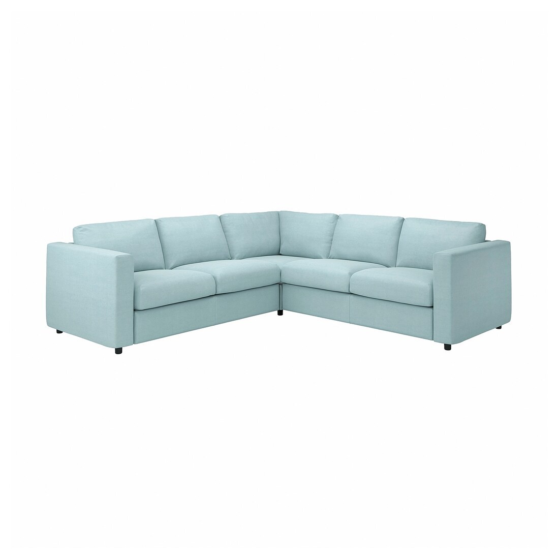 IKEA VIMLE ВИМЛЕ Чехол для 4-местного углового дивана, 4-местный, Saxemara светло-голубой 99399519 | 993.995.19