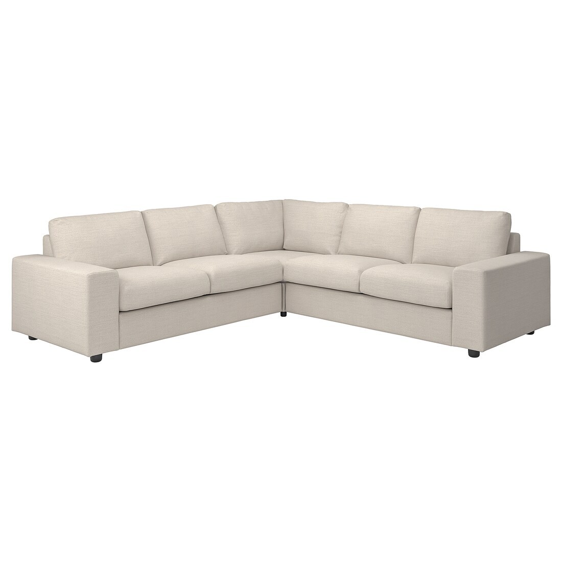 IKEA VIMLE ВИМЛЕ Чехол для 4-местного углового дивана, 4-местный, с широкими подлокотниками / Gunnared бежевый 49424210 | 494.242.10