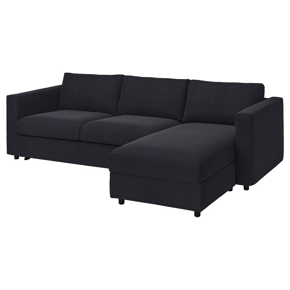 IKEA VIMLE ВИМЛЕ Чехол на 3-местный диван-кровать с козеткой, Saxemara черно-синий 39399367 | 393.993.67