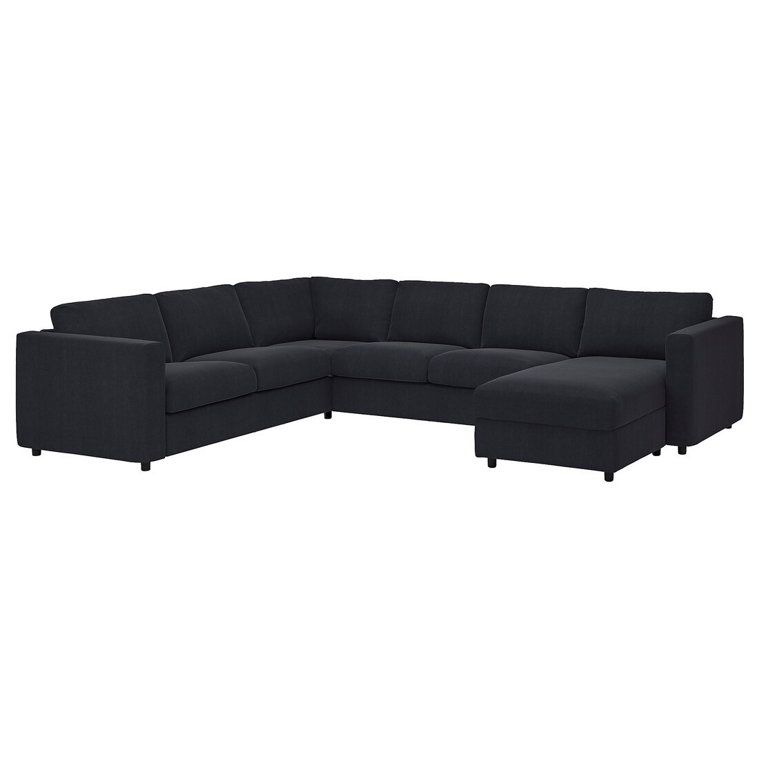 IKEA VIMLE ВИМЛЕ Чехол для 4-местного углового дивана, 5-местный, с шезлонгом / Saxemara черно-синий 59424257 | 594.242.57