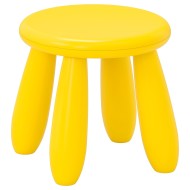 IKEA MAMMUT МАММУТ Табурет детский, для дома / улицы / желтый | 203.823.24