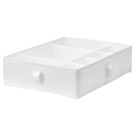 IKEA SKUBB СКУББ Ящик с отделениями, белый, 44x34x11 см | 101.855.93