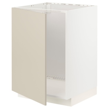 METOD МЕТОД Підлогова шафа для мийки, білий / Havstorp бежевий, 60x60 см