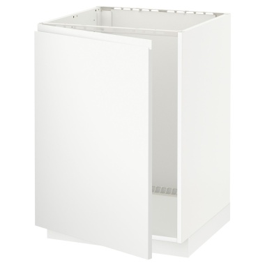 METOD МЕТОД Підлогова шафа для мийки, білий / Voxtorp матовий білий, 60x60 см