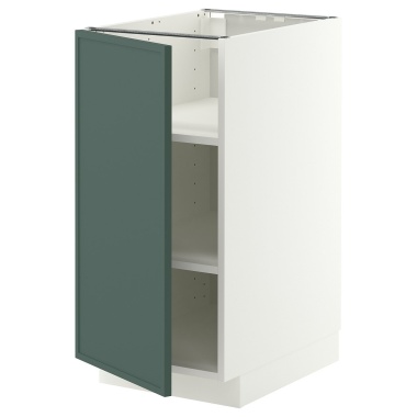 METOD напольный шкаф с полками, белый/Aspudden темный серо-зеленый, 40x60 см