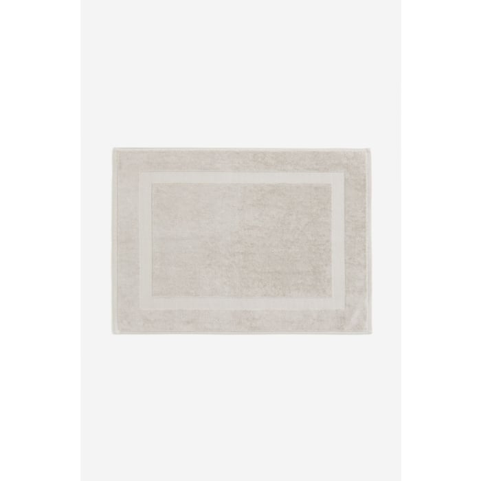 Велюровий килимок для ванної кімнати, Світло-сірий бежевий, 50x70