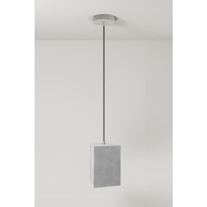 Потолочный светильник Cubo Concrete с лампочкой - светло-серый