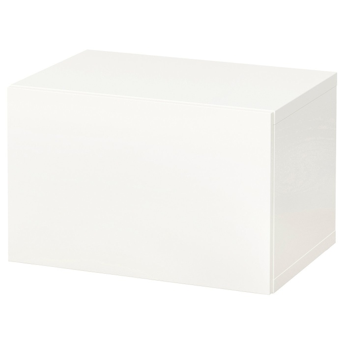 BESTÅ БЕСТО Настінна комбінація шаф, білий/ЛАППВІКЕН білий, 60x42x38 см