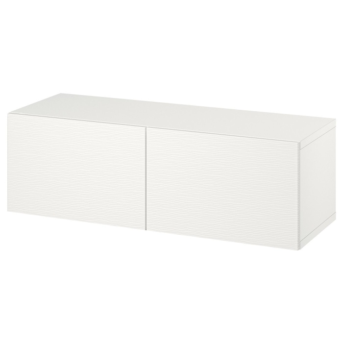 BESTÅ БЕСТО Настінна комбінація шаф, білий/ЛАКСВІКЕН білий, 120x42x38 см