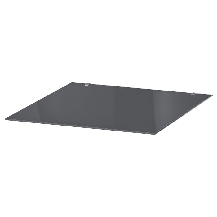 MALM Стеклянная столешница, прозрачный серый, 40x48 см