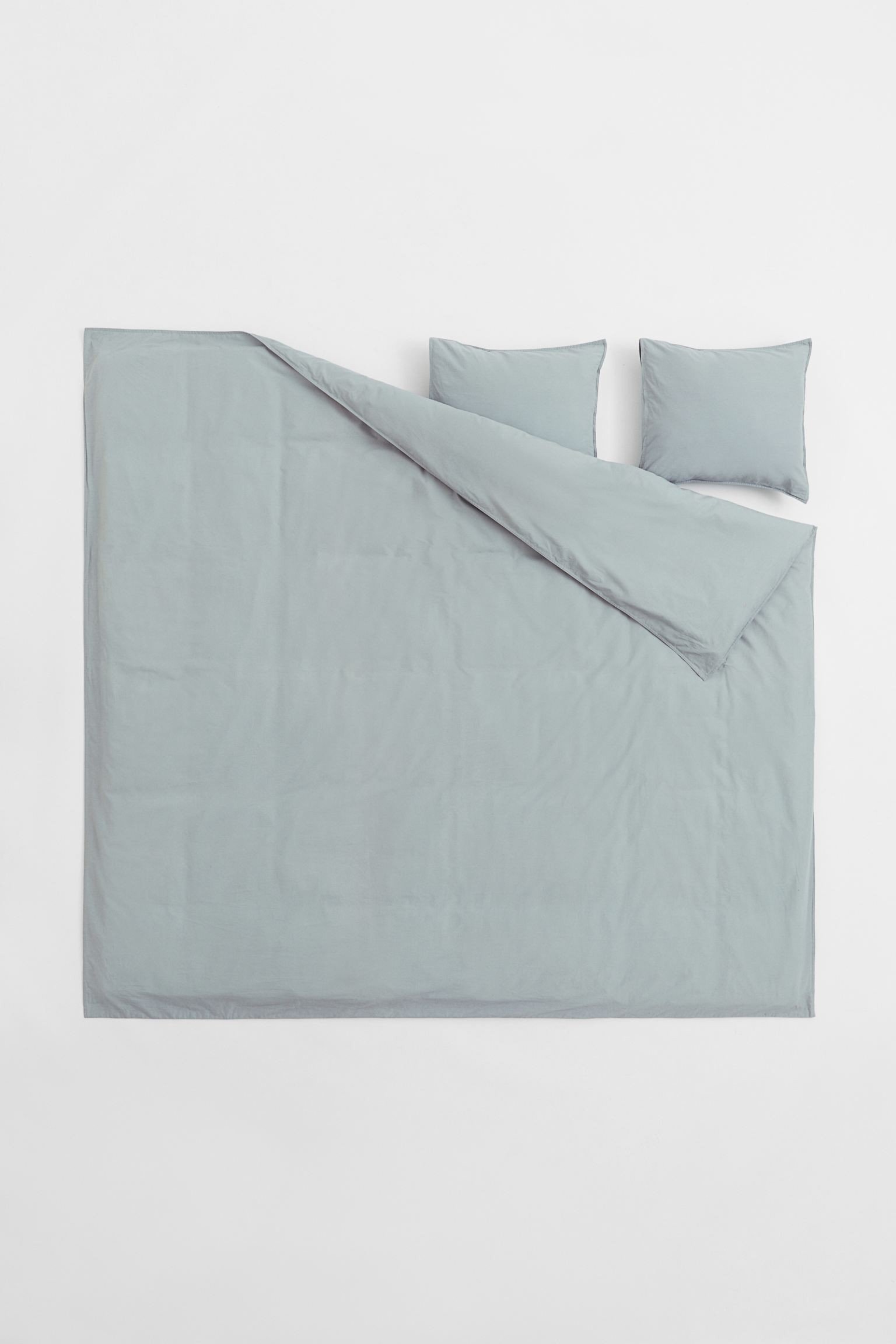 Двуспальное постельное белье из хлопка, Светло-бирюзовый, Разные размеры