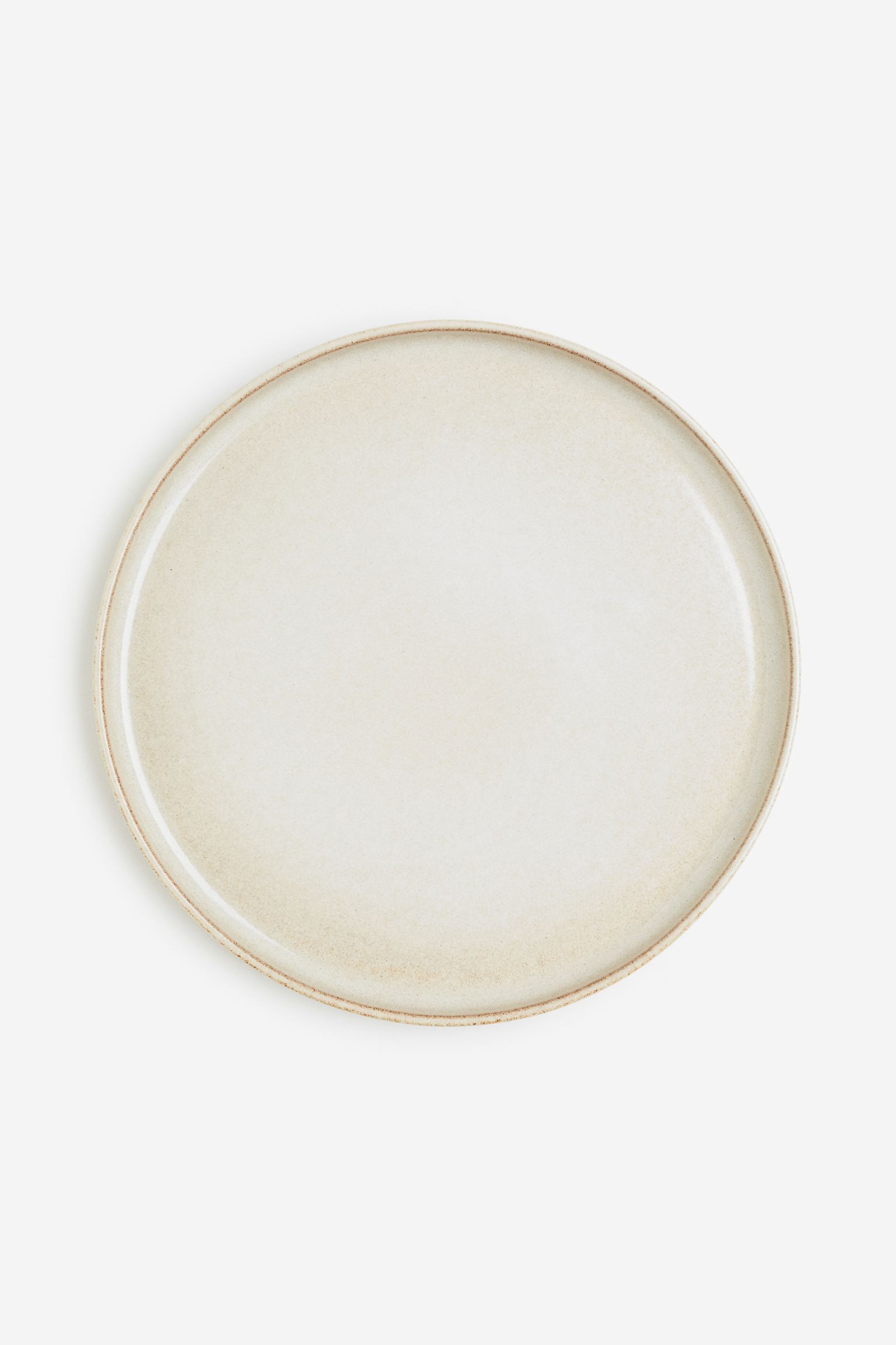 Большая керамическая тарелка, Бежевый