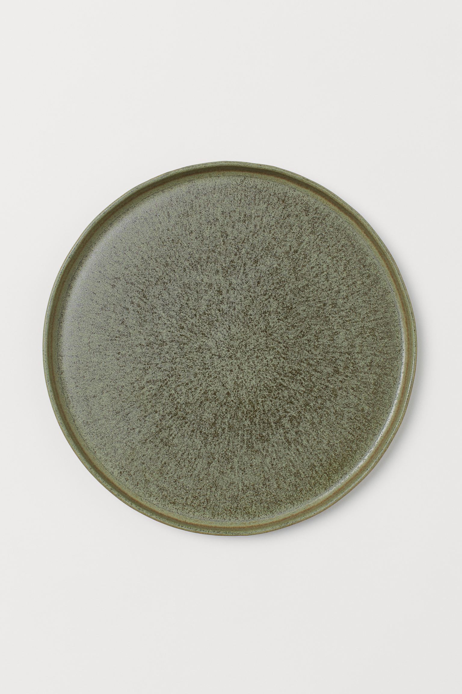 Большая керамическая тарелка, Темно-зеленый