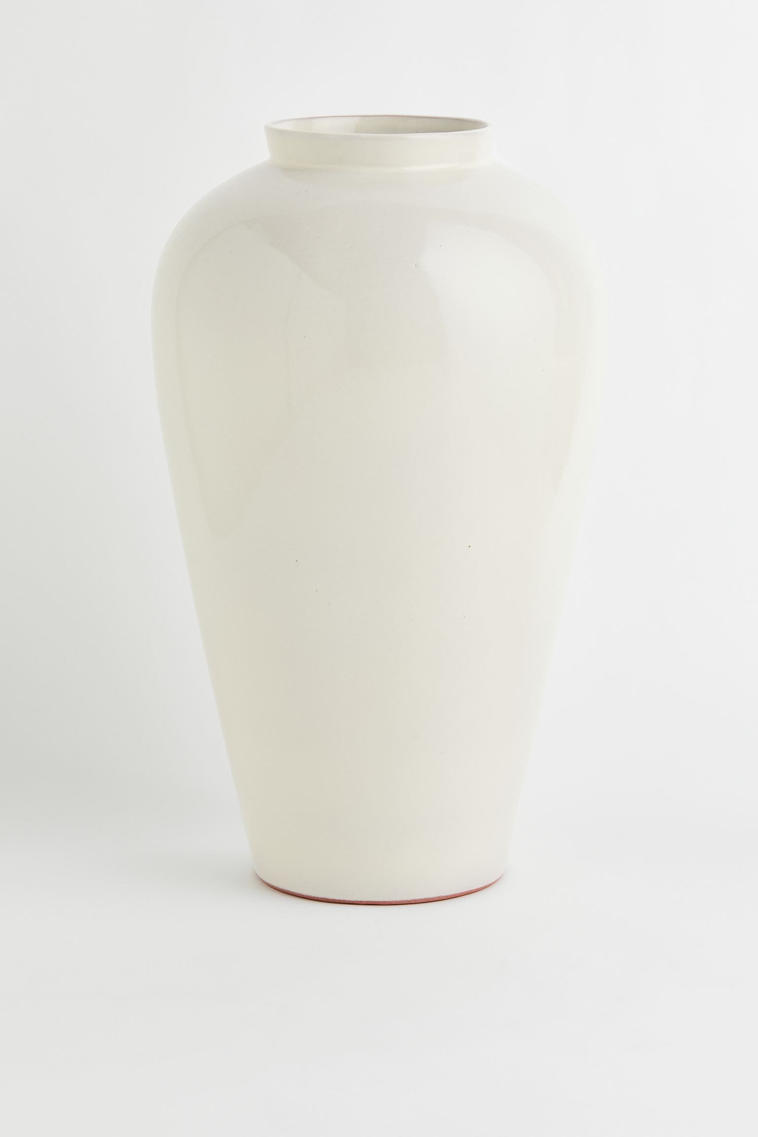 Большая терракотовая ваза, Натуральный белый