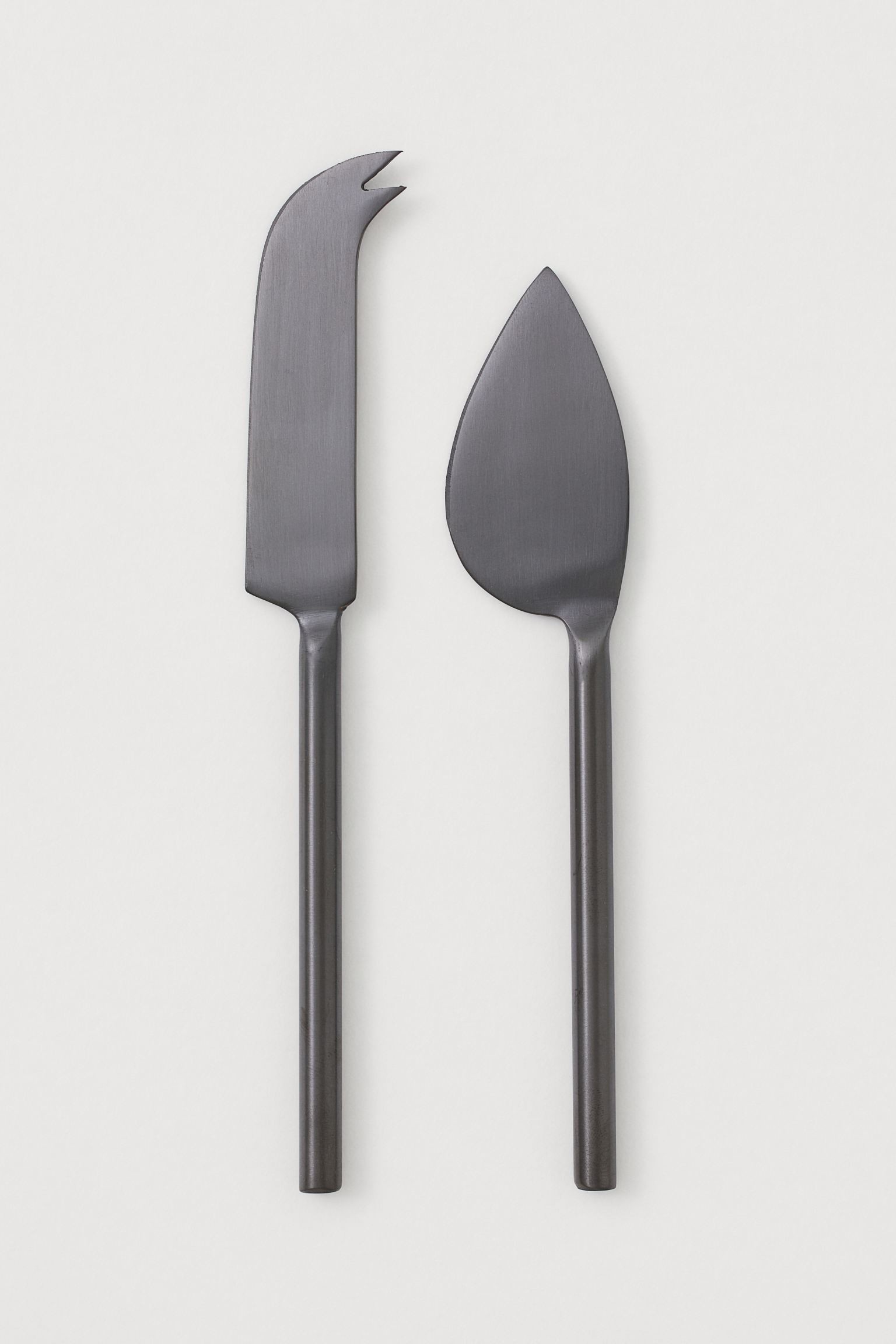 Металлические ножи для сыра, 2 шт., Черный