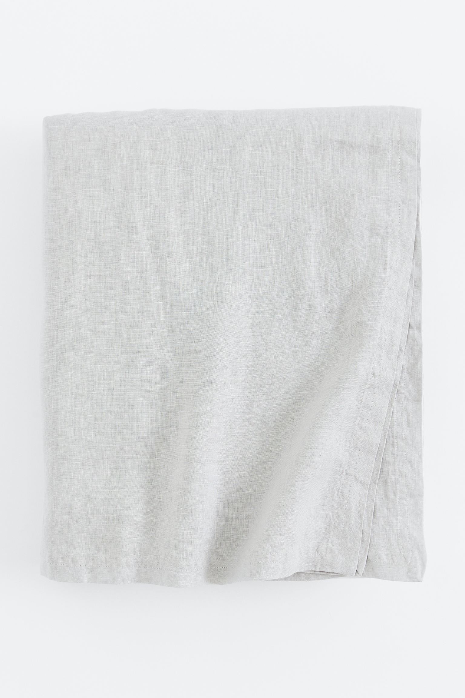 Скатерть из выстиранного льна, светло-серый, 140x240