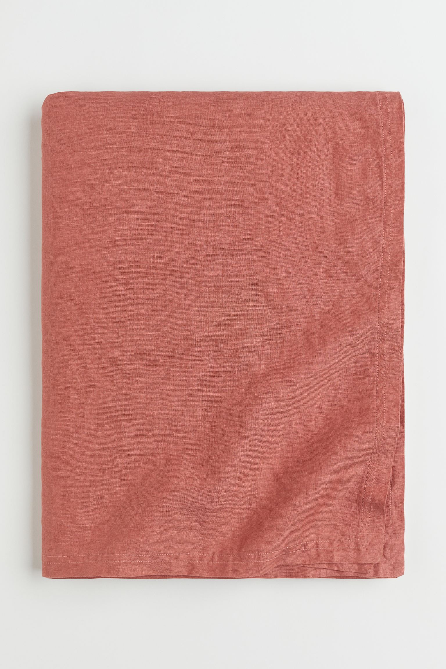 Скатерть из выстиранного льна, ржаво-красный, 140x320