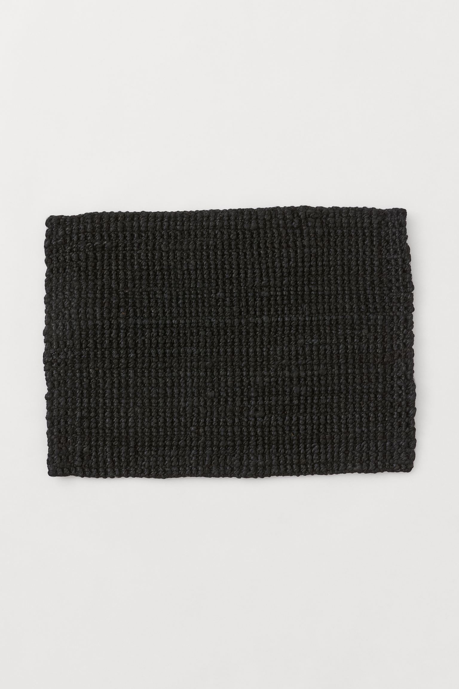 Джутовый коврик, Черный, 50x70