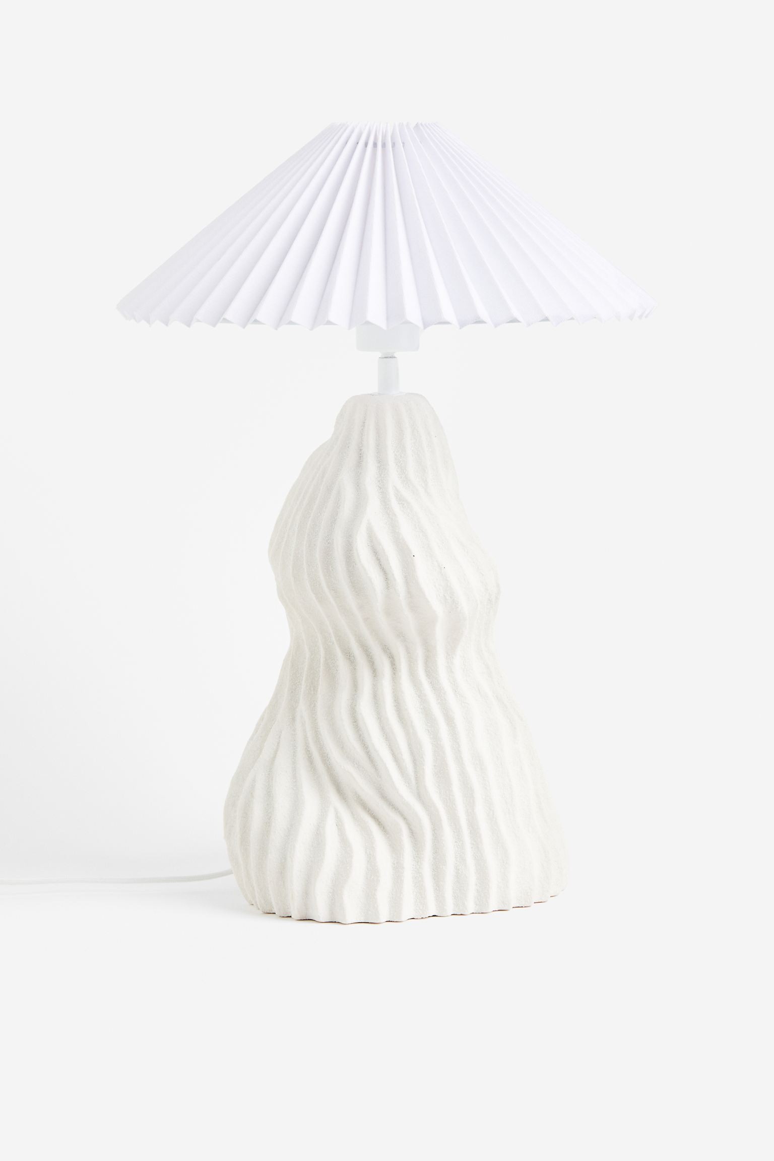 Керамическая настольная лампа, Белый
