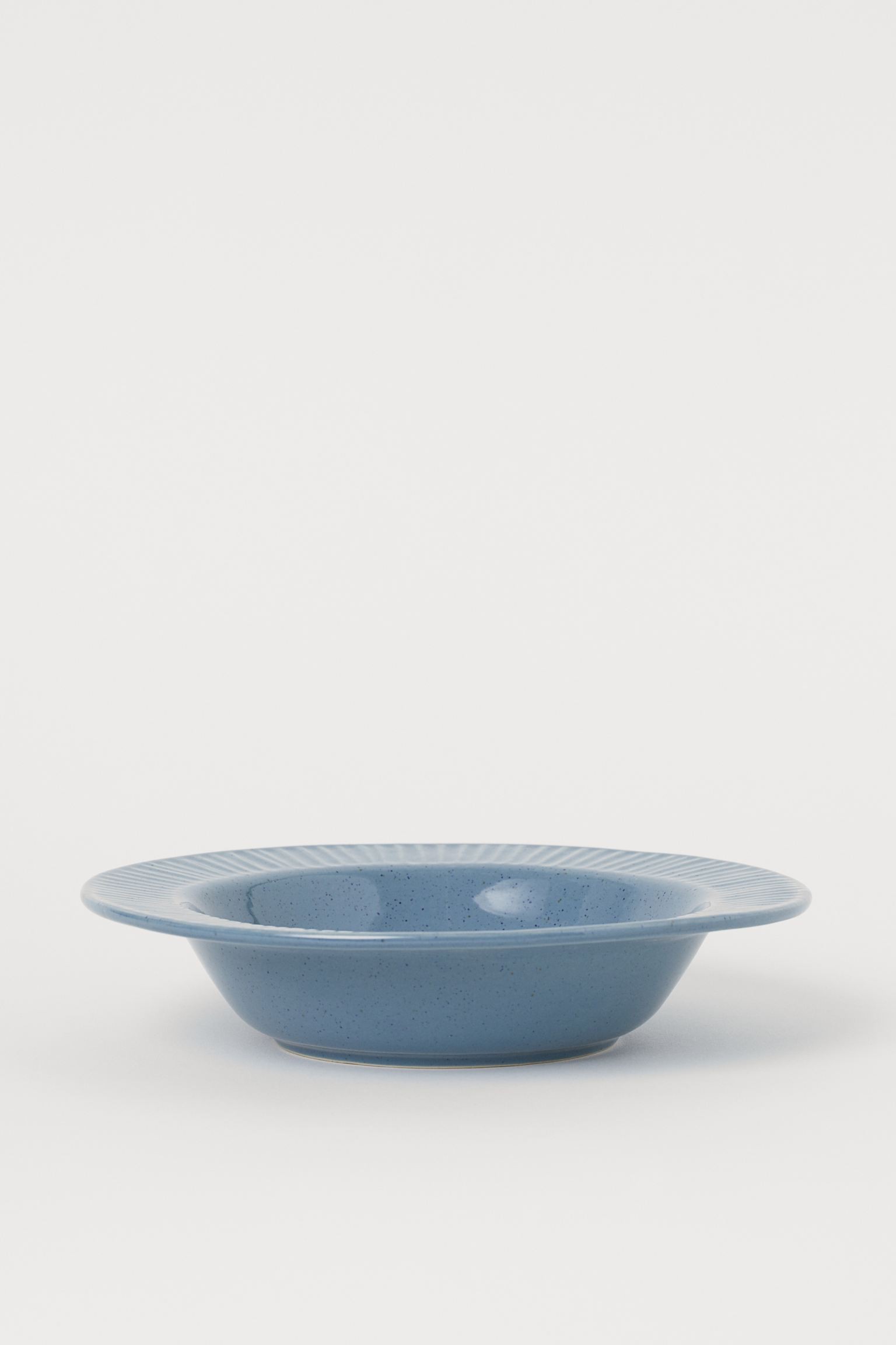 Глубокая керамическая тарелка, серо-голубой